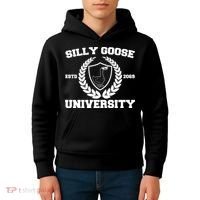 Silly Goose University Silly Goose Meme Funny Kids Hoodie thumb 4