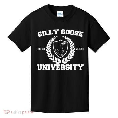 Silly Goose University Silly Goose Meme Funny Kids T-Shirt