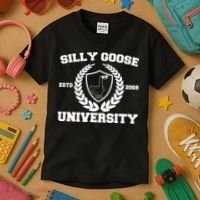 Silly Goose University Silly Goose Meme Funny Kids T-Shirt thumb 3