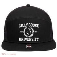 Silly Goose University Silly Goose Meme 7 Panel Mesh Trucker Snapback Hat thumb 0