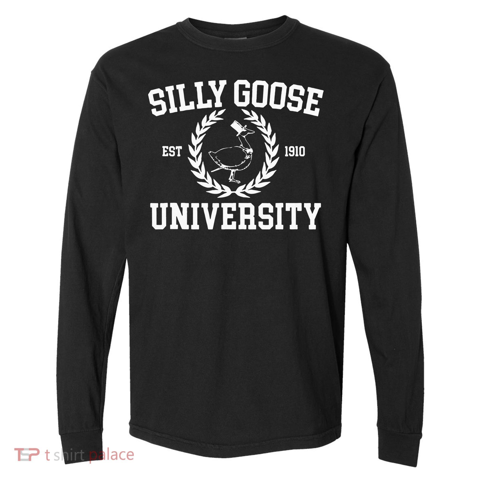 Silly Goose University Silly Goose Meme Comfort Colors Heavyweight Long Sleeve T-Shirt