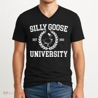 Silly Goose University Silly Goose Meme V-Neck T-Shirt thumb 2