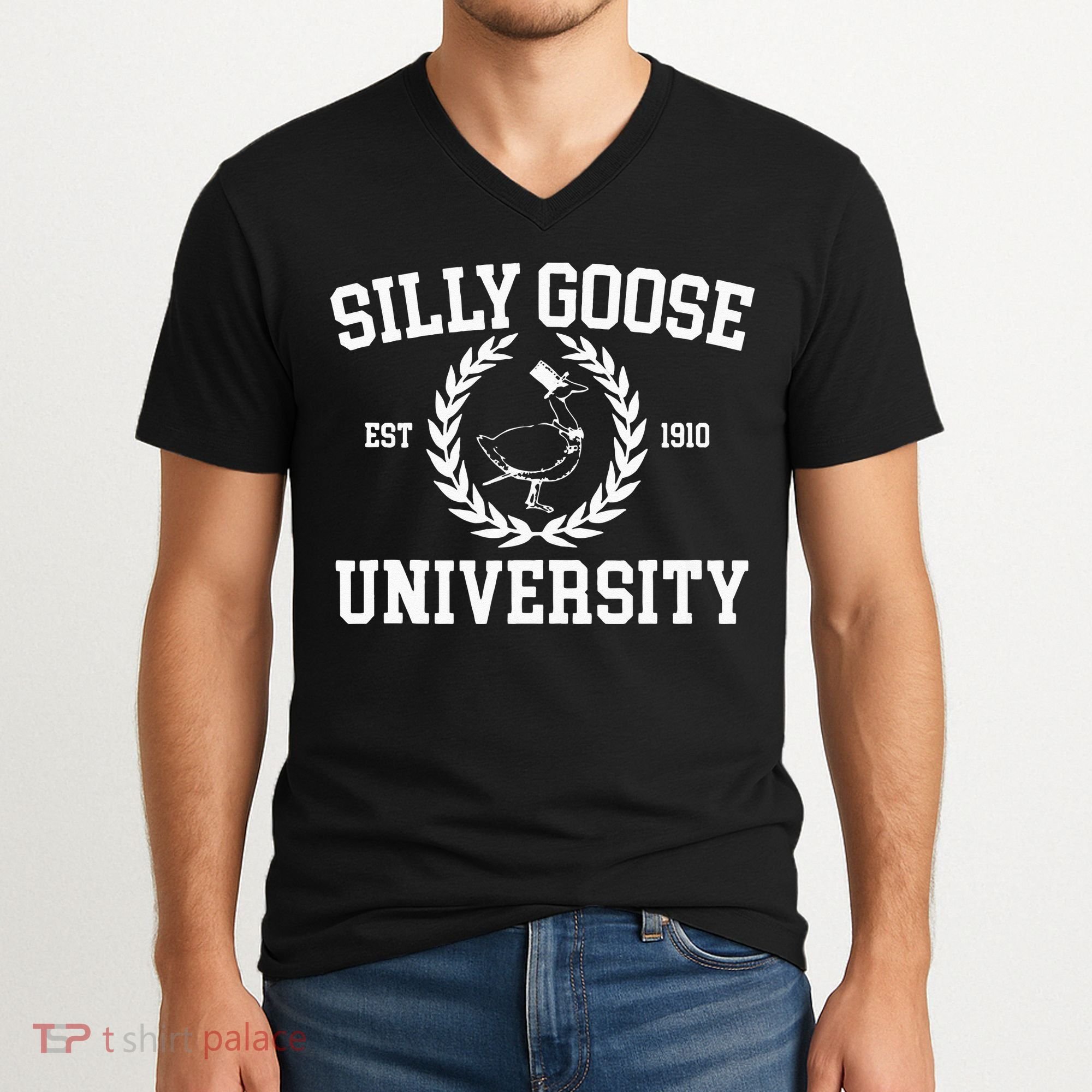Silly Goose University Silly Goose Meme V-Neck T-Shirt