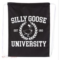 Silly Goose University Silly Goose Meme Drawstring Bag thumb 0