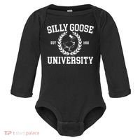 Silly Goose University Silly Goose Meme Baby Long Sleeve Bodysuit thumb 0