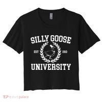 Silly Goose University Silly Goose Meme Women's Crop Top Tee thumb 0