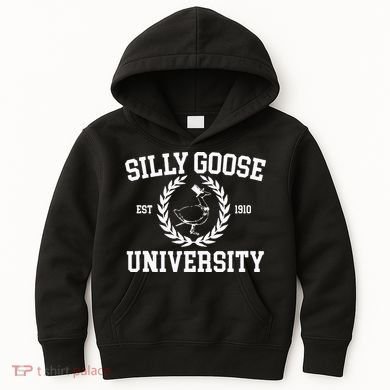 Silly Goose University Silly Goose Meme Kids Hoodie