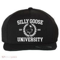 Silly Goose University Silly Goose Meme Wool Snapback Cap thumb 0