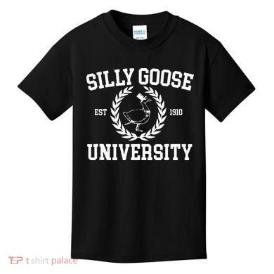 Silly Goose University Silly Goose Meme Kids T-Shirt
