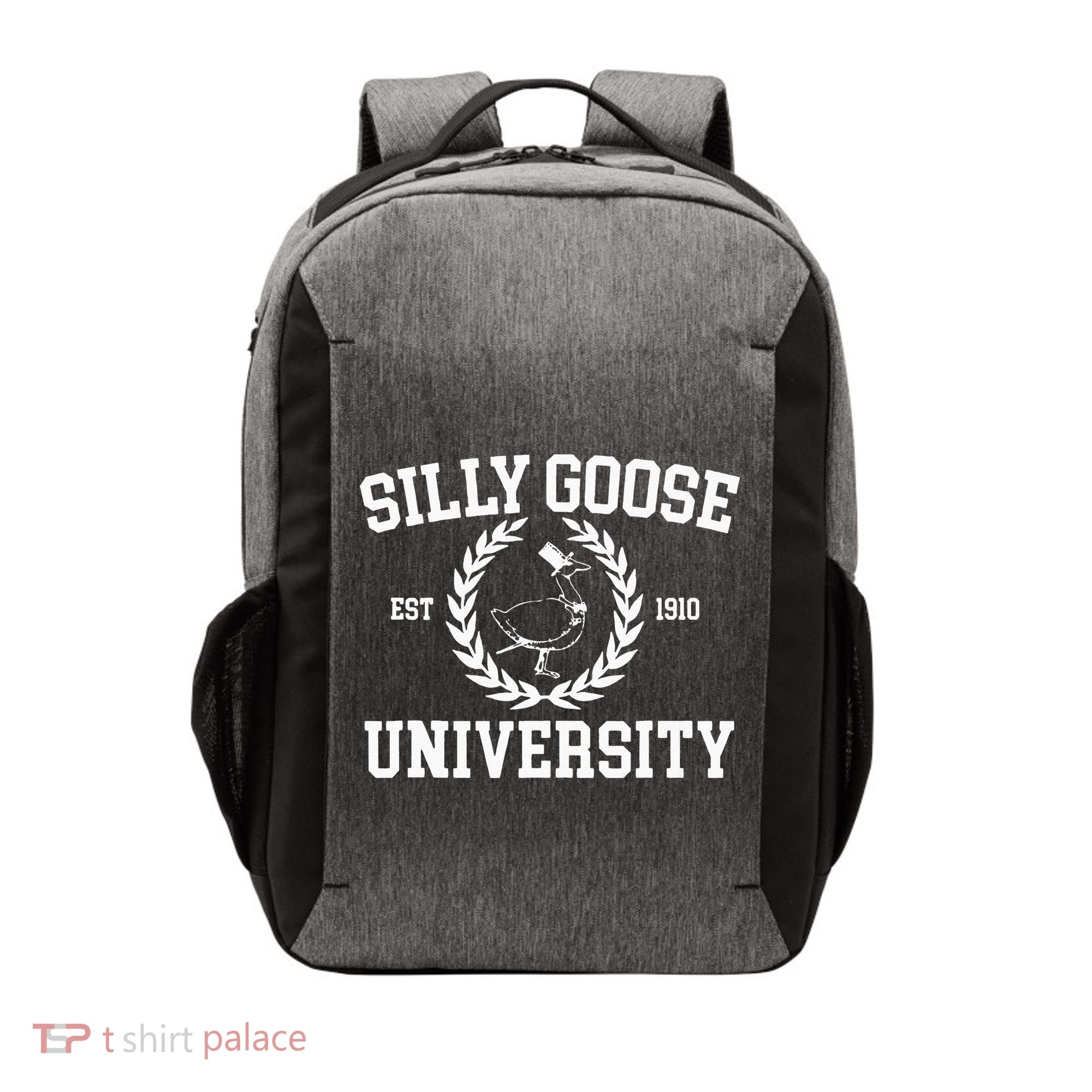 Silly Goose University Silly Goose Meme Vector Backpack