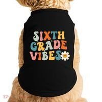 Sixth Grade Vibes 6th Grade Team Retro 1st Day Of School Doggie Tank thumb 0