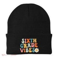 Sixth Grade Vibes 6th Grade Team Retro 1st Day Of School Beanie thumb 0