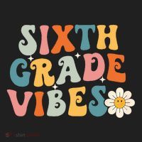 Sixth Grade Vibes 6th Grade Team Retro 1st Day Of School Beanie thumb 2