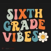 Sixth Grade Vibes 6th Grade Team Retro 1st Day Of School Ornament thumb 1