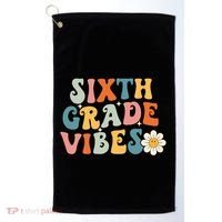 Sixth Grade Vibes 6th Grade Team Retro 1st Day Of School Golf Towel thumb 0