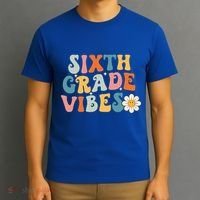 Sixth Grade Vibes 6th Grade Team Retro 1st Day Of School T-Shirt thumb 3