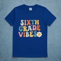 Sixth Grade Vibes 6th Grade Team Retro 1st Day Of School T-Shirt thumb 5