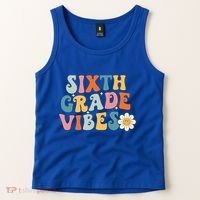 Sixth Grade Vibes 6th Grade Team Retro 1st Day Of School Tank Top thumb 2