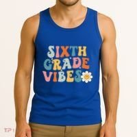 Sixth Grade Vibes 6th Grade Team Retro 1st Day Of School Tank Top thumb 3