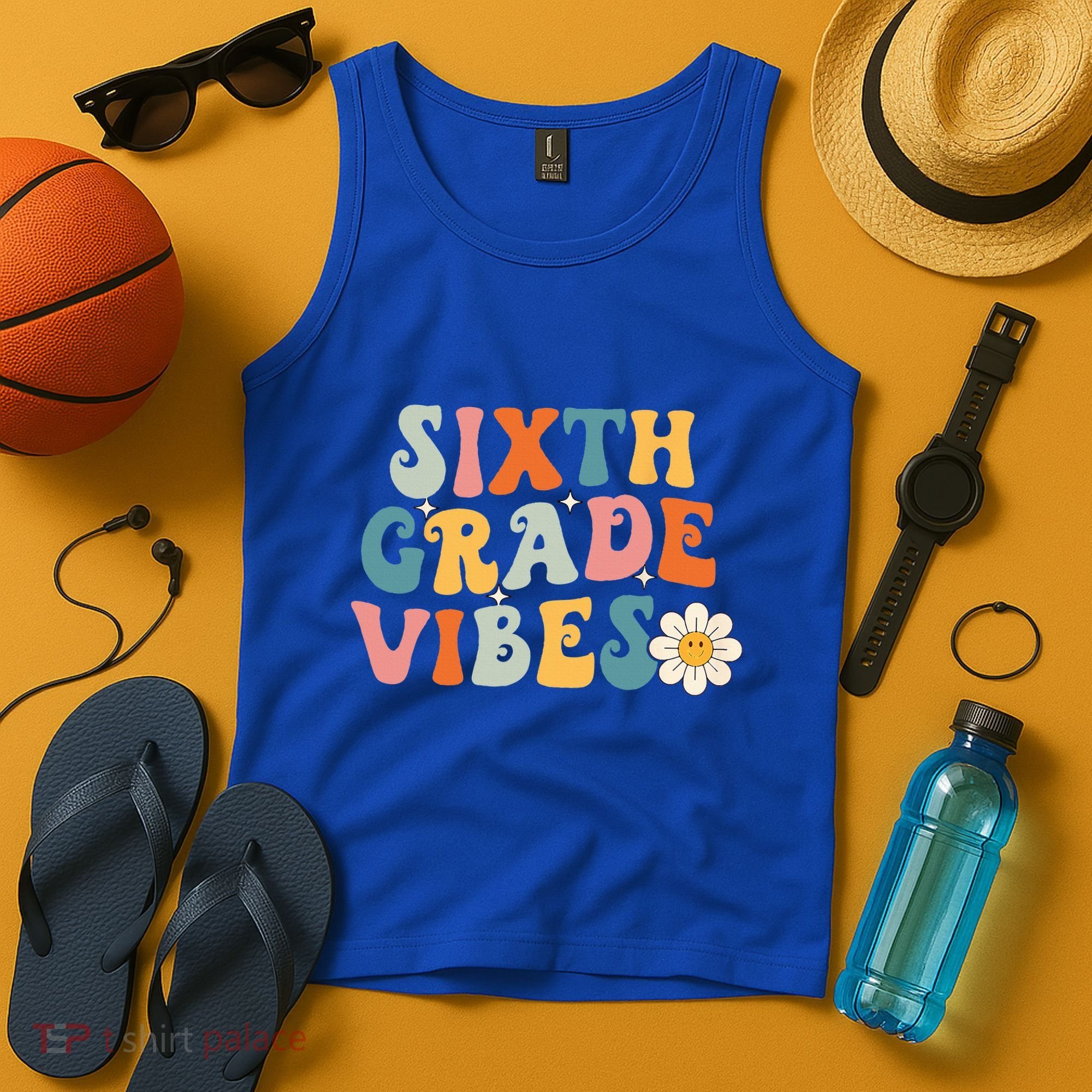 Sixth Grade Vibes 6th Grade Team Retro 1st Day Of School Tank Top