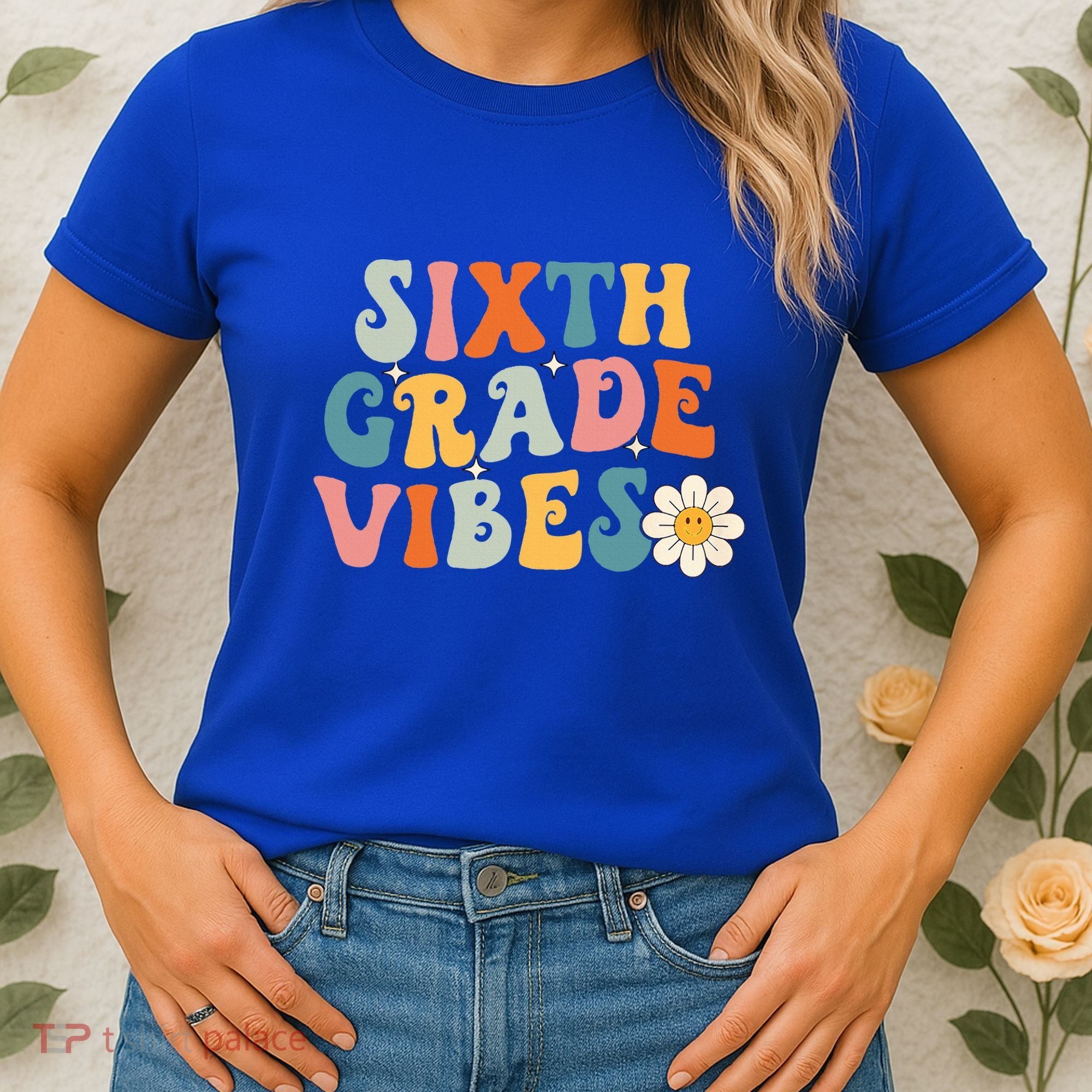 Sixth Grade Vibes 6th Grade Team Retro 1st Day Of School Women's T-Shirt