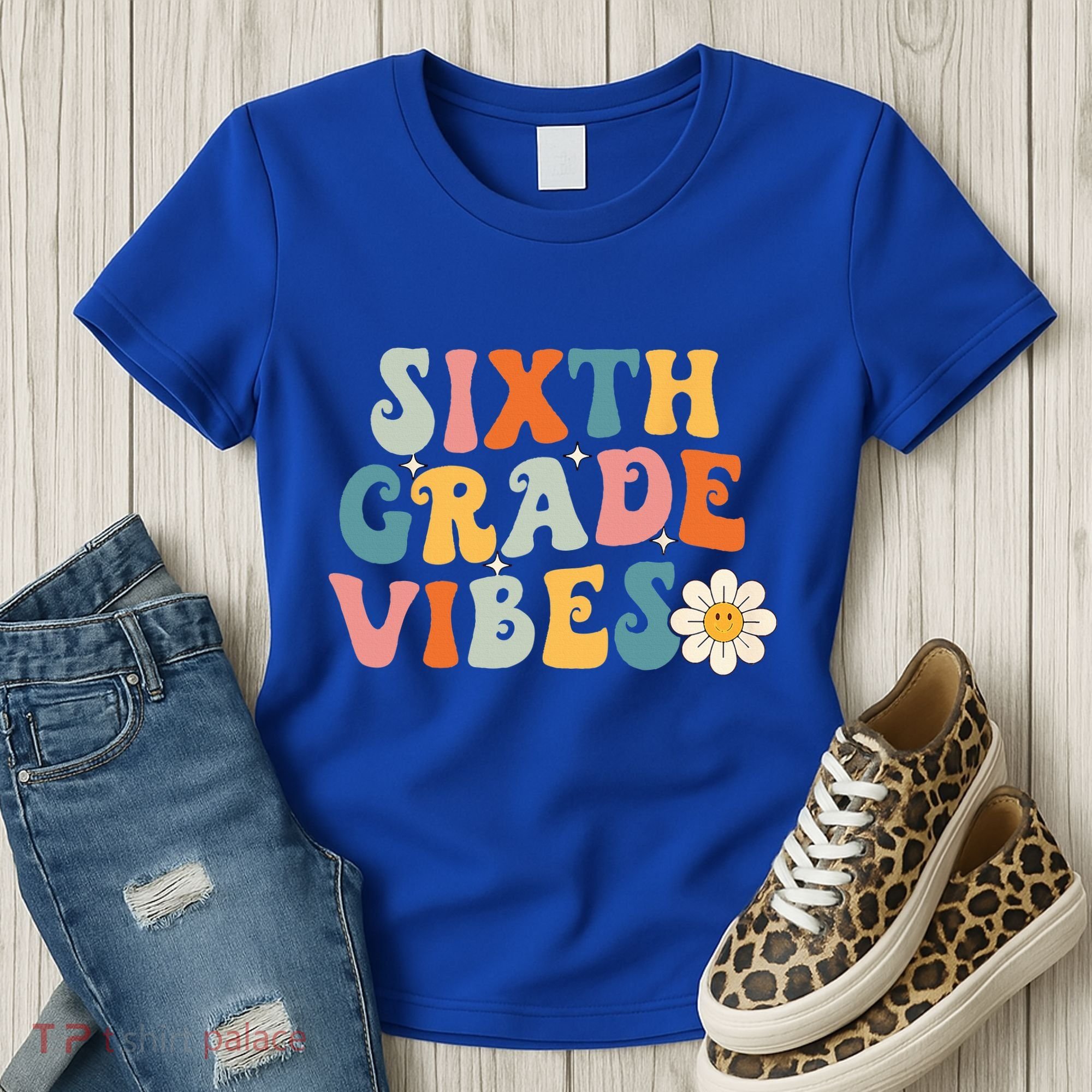 Sixth Grade Vibes 6th Grade Team Retro 1st Day Of School Women's T-Shirt