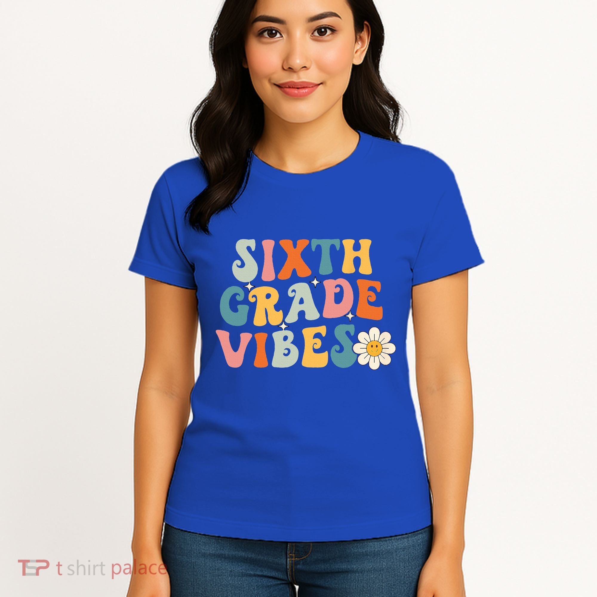 Sixth Grade Vibes 6th Grade Team Retro 1st Day Of School Women's T-Shirt