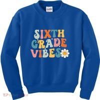 Sixth Grade Vibes 6th Grade Team Retro 1st Day Of School Kids Sweatshirt thumb 0