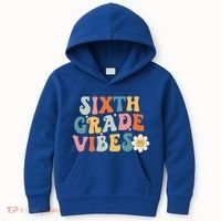 Sixth Grade Vibes 6th Grade Team Retro 1st Day Of School Kids Hoodie thumb 0