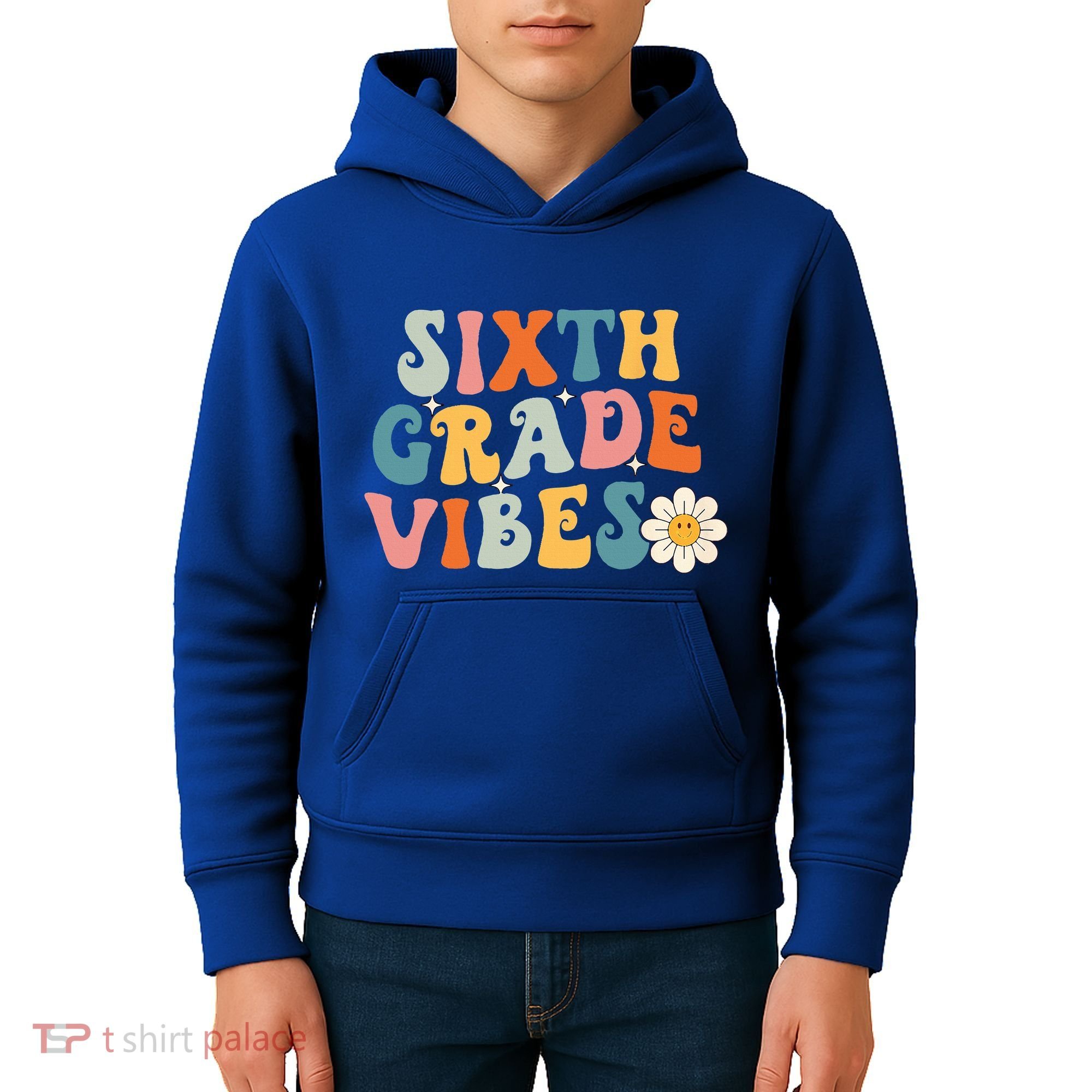 Sixth Grade Vibes 6th Grade Team Retro 1st Day Of School Kids Hoodie
