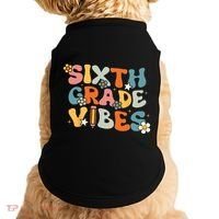 Sixth Grade Vibes Back To School Retro 6th Grade Teachers Doggie Tank thumb 0
