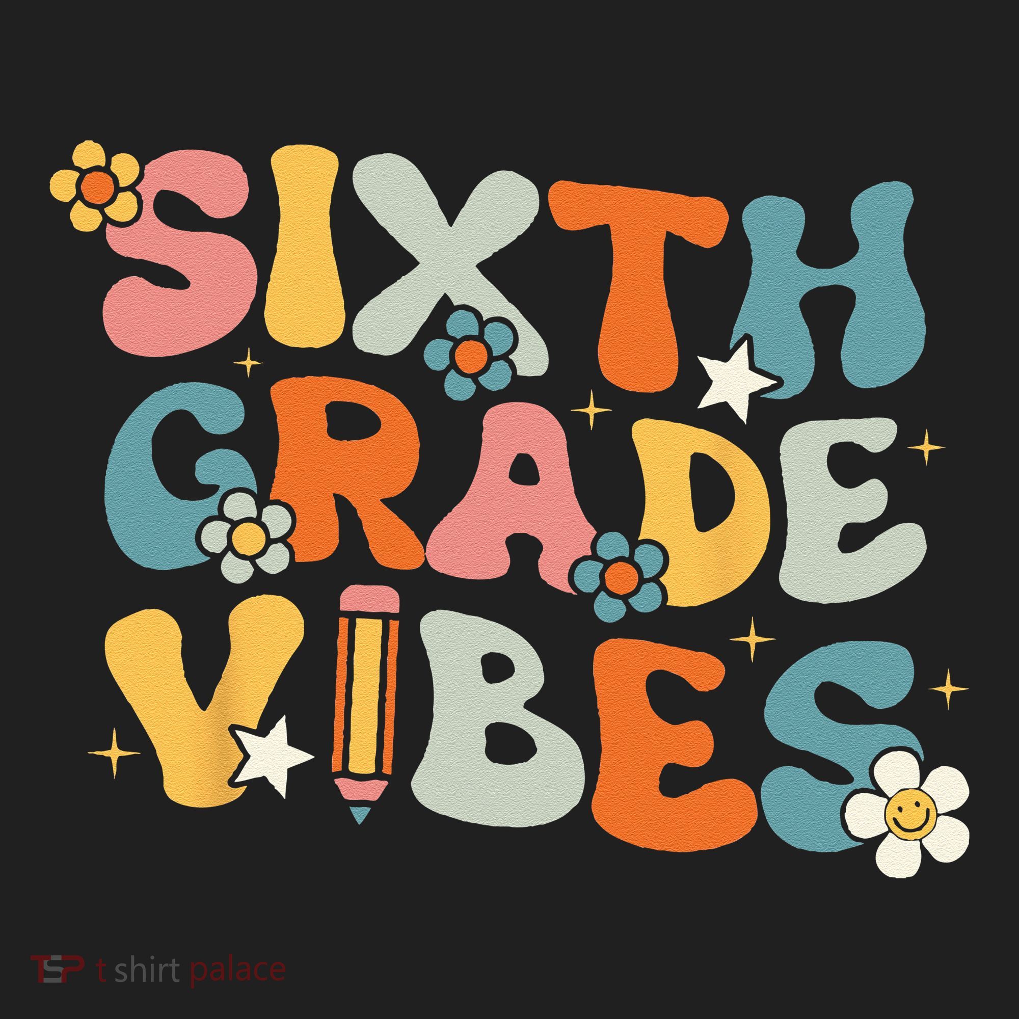Sixth Grade Vibes Back To School Retro 6th Grade Teachers 40oz Vacuum Insulated Stainless Steel Travel Tumbler