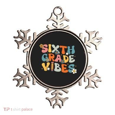 Sixth Grade Vibes Back To School Retro 6th Grade Teachers Ornament