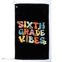 Sixth Grade Vibes Back To School Retro 6th Grade Teachers Golf Towel thumb 0