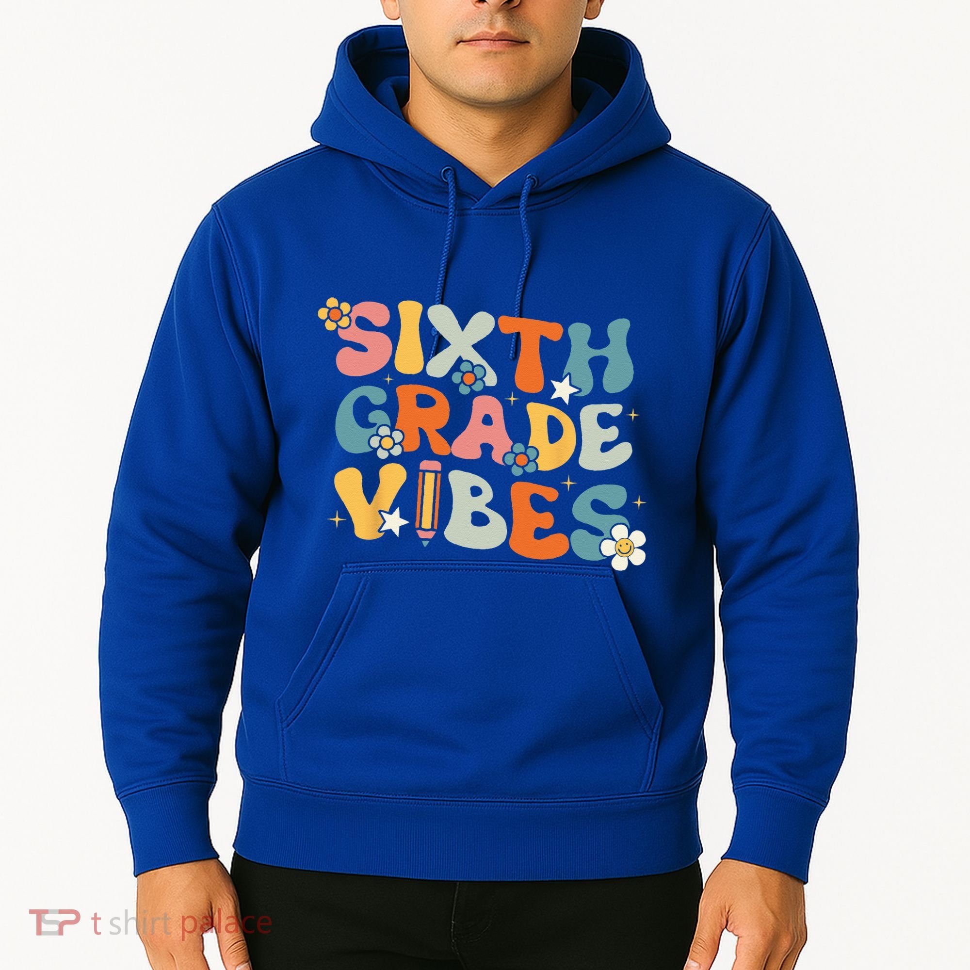 Sixth Grade Vibes Back To School Retro 6th Grade Teachers Hoodie