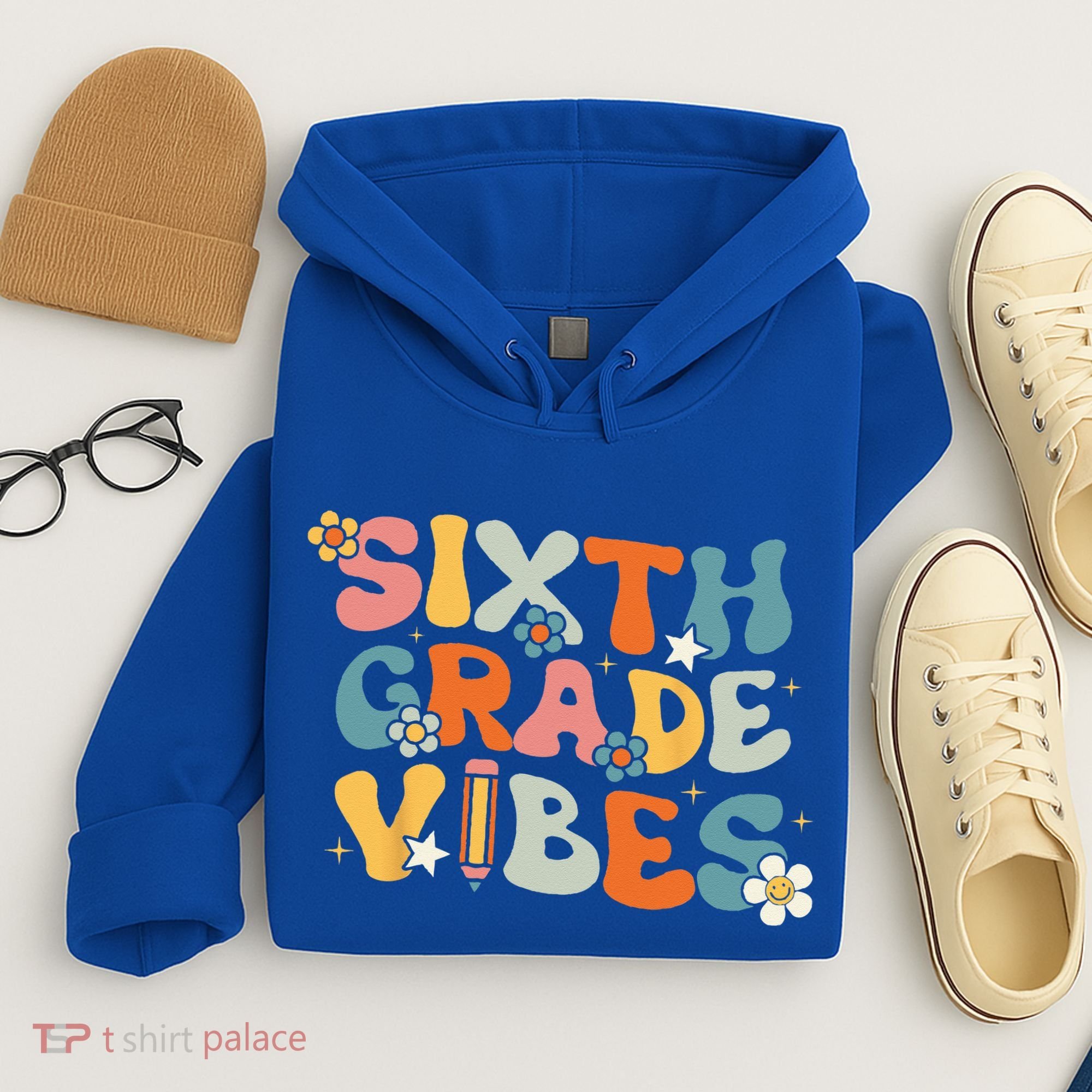 Sixth Grade Vibes Back To School Retro 6th Grade Teachers Hoodie