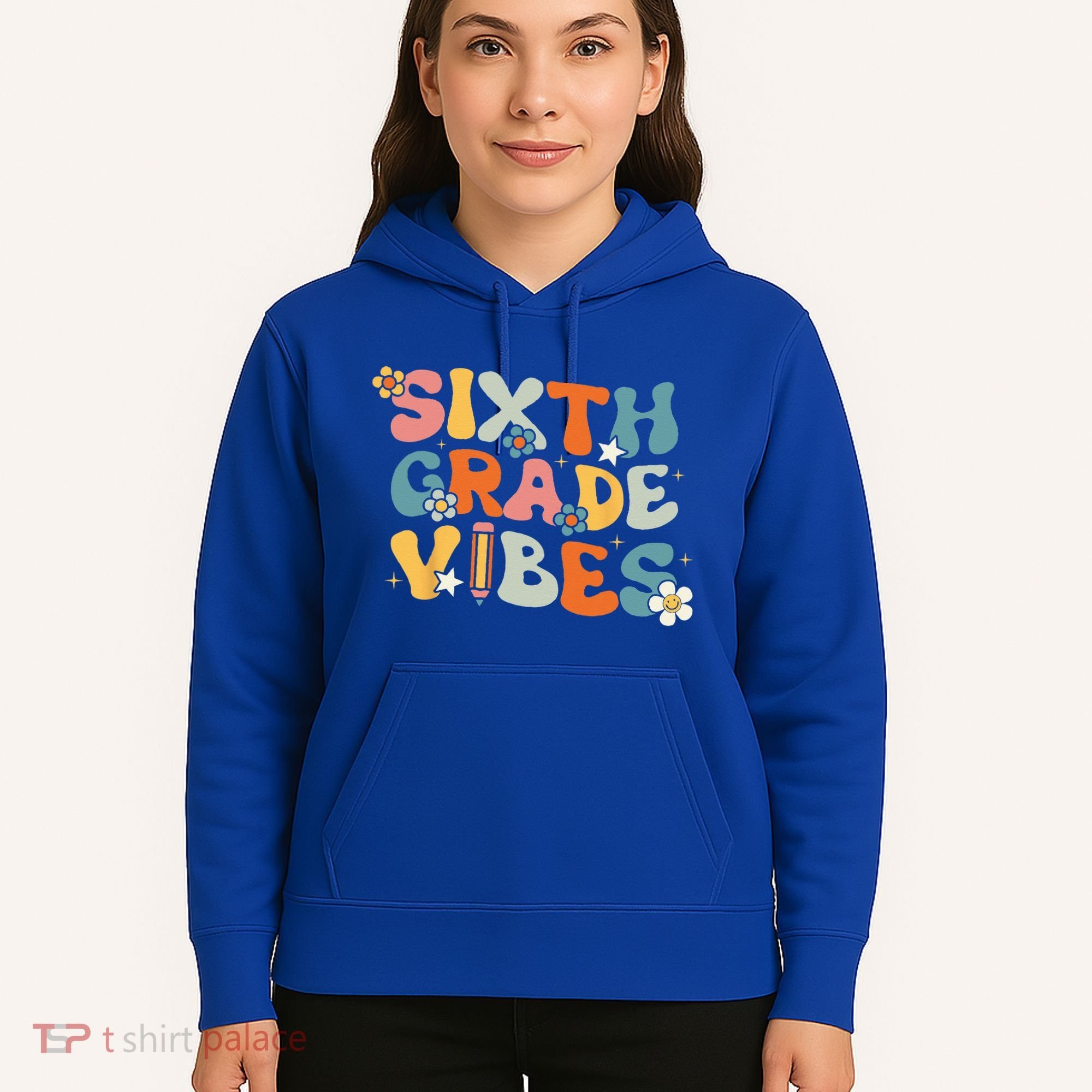 Sixth Grade Vibes Back To School Retro 6th Grade Teachers Hoodie
