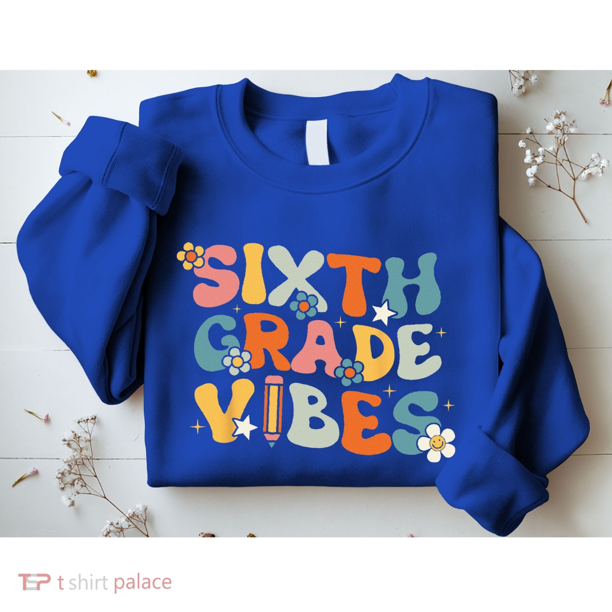 Sixth Grade Vibes Back To School Retro 6th Grade Teachers Sweatshirt