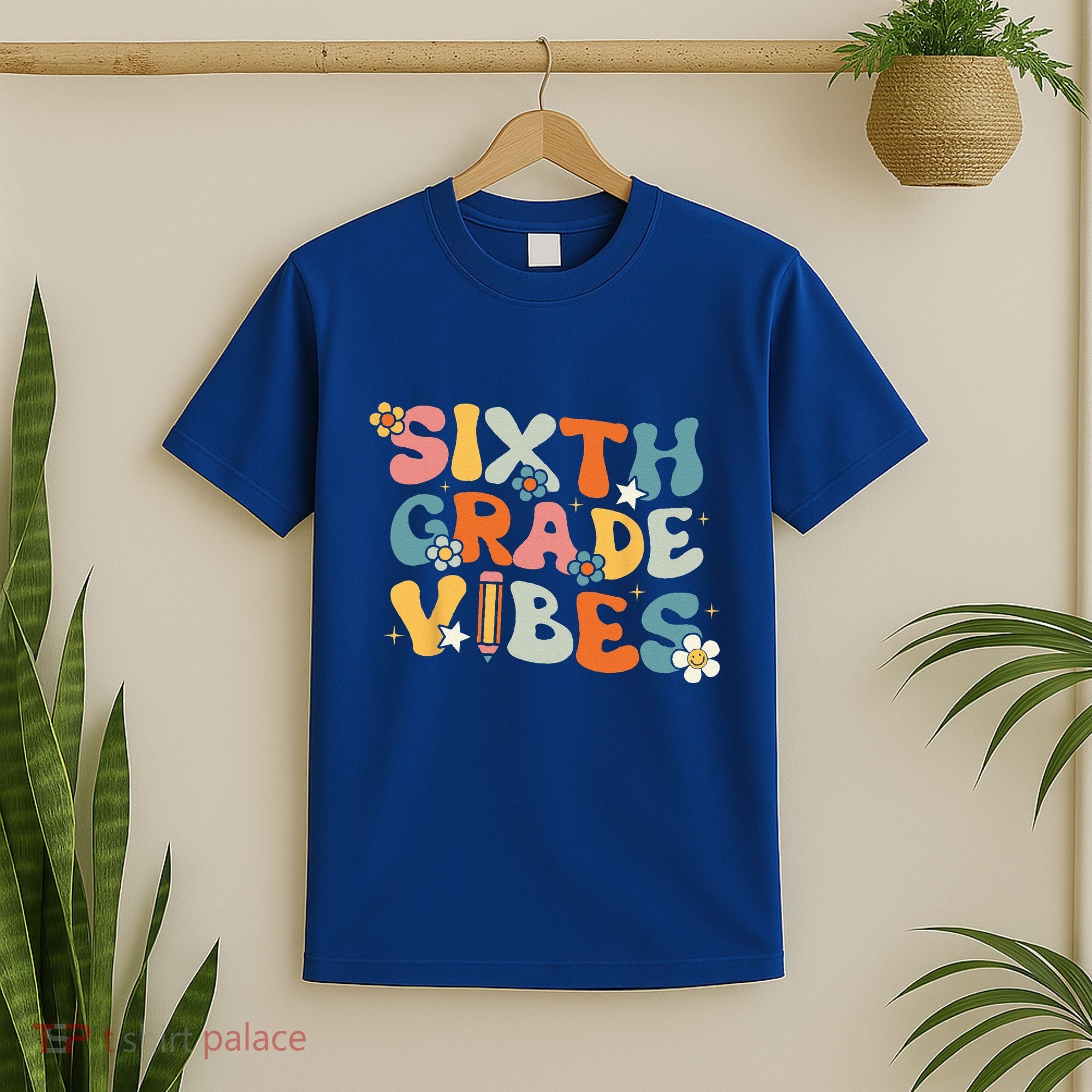 Sixth Grade Vibes Back To School Retro 6th Grade Teachers T-Shirt