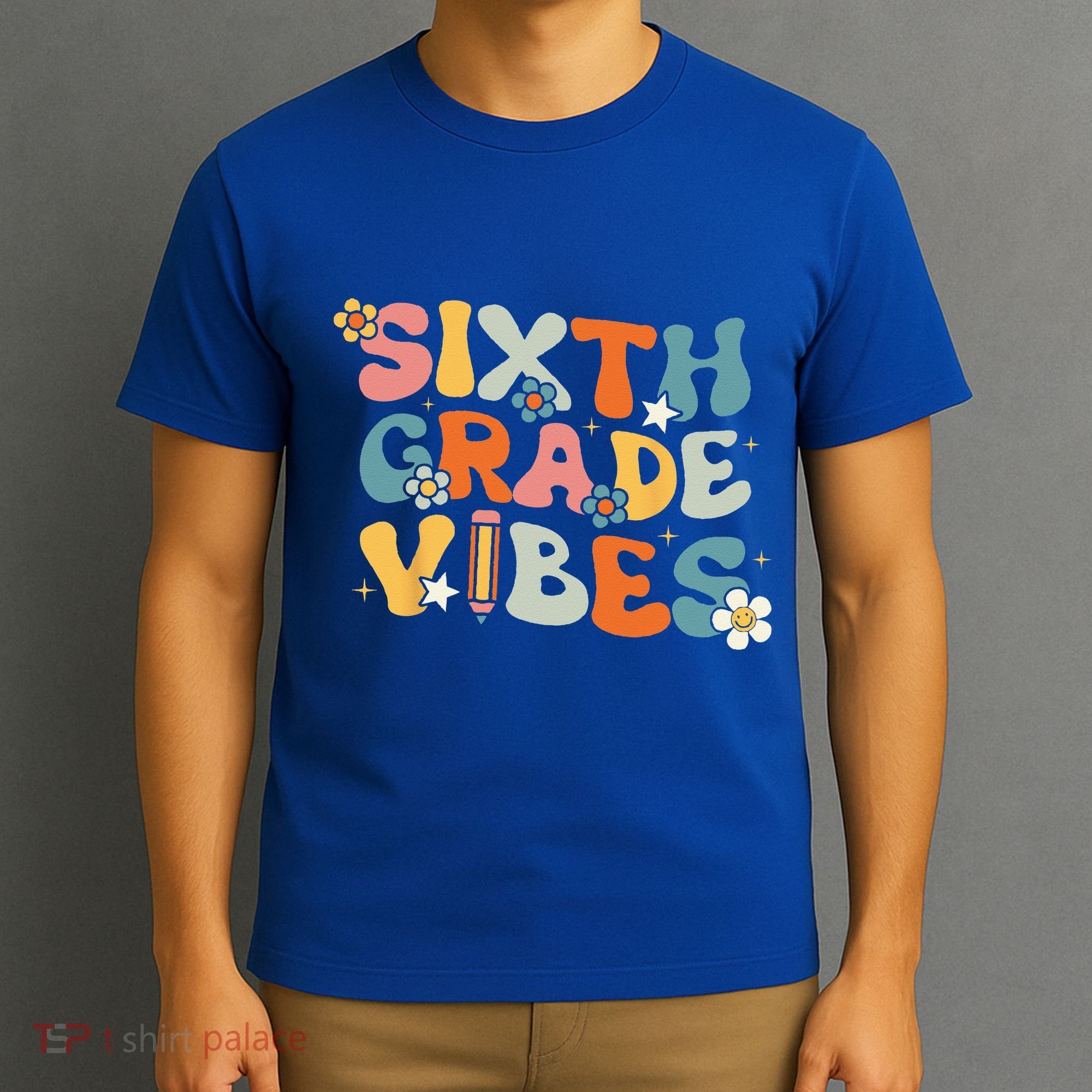 Sixth Grade Vibes Back To School Retro 6th Grade Teachers T-Shirt