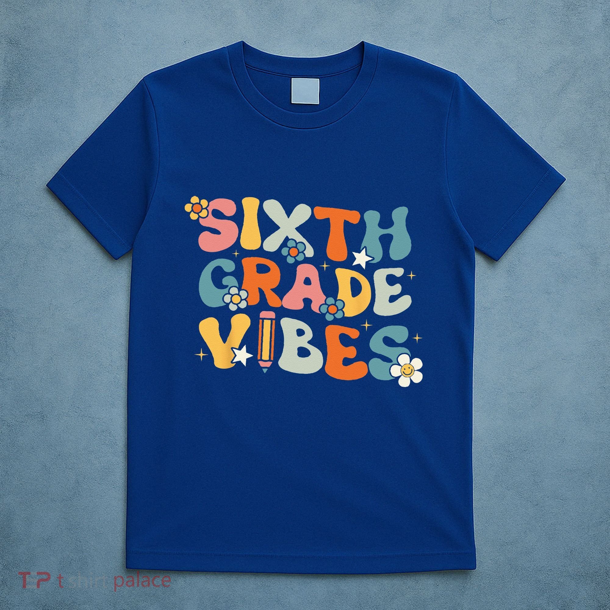 Sixth Grade Vibes Back To School Retro 6th Grade Teachers T-Shirt