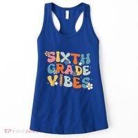 Sixth Grade Vibes Back To School Retro 6th Grade Teachers Women's Tank Top thumb 0