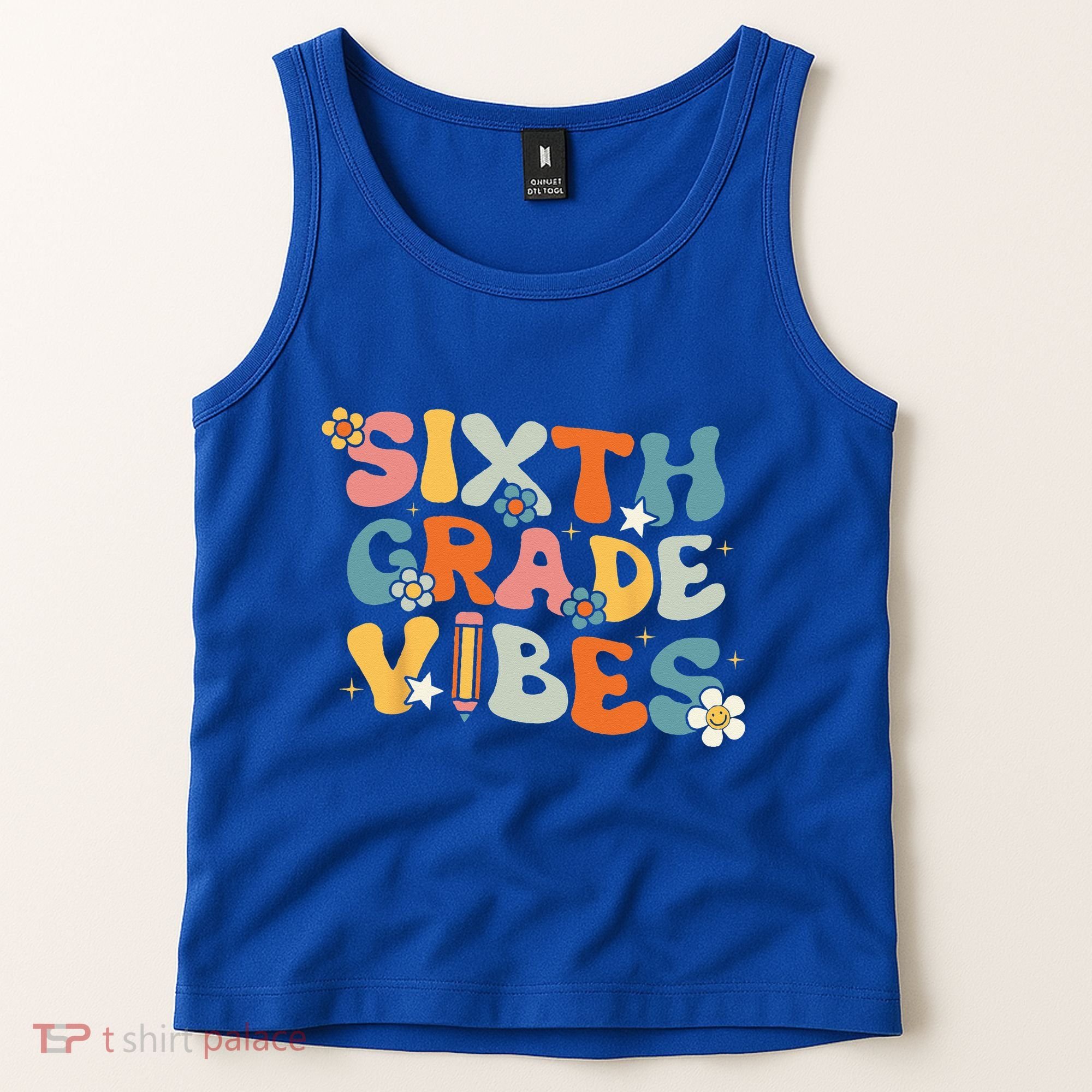 Sixth Grade Vibes Back To School Retro 6th Grade Teachers Tank Top