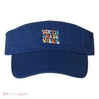 Sixth Grade Vibes Back To School Retro 6th Grade Teachers Visor thumb 0