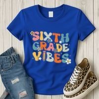 Sixth Grade Vibes Back To School Retro 6th Grade Teachers Women's T-Shirt thumb 3