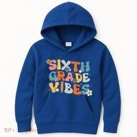 Sixth Grade Vibes Back To School Retro 6th Grade Teachers Kids Hoodie thumb 0