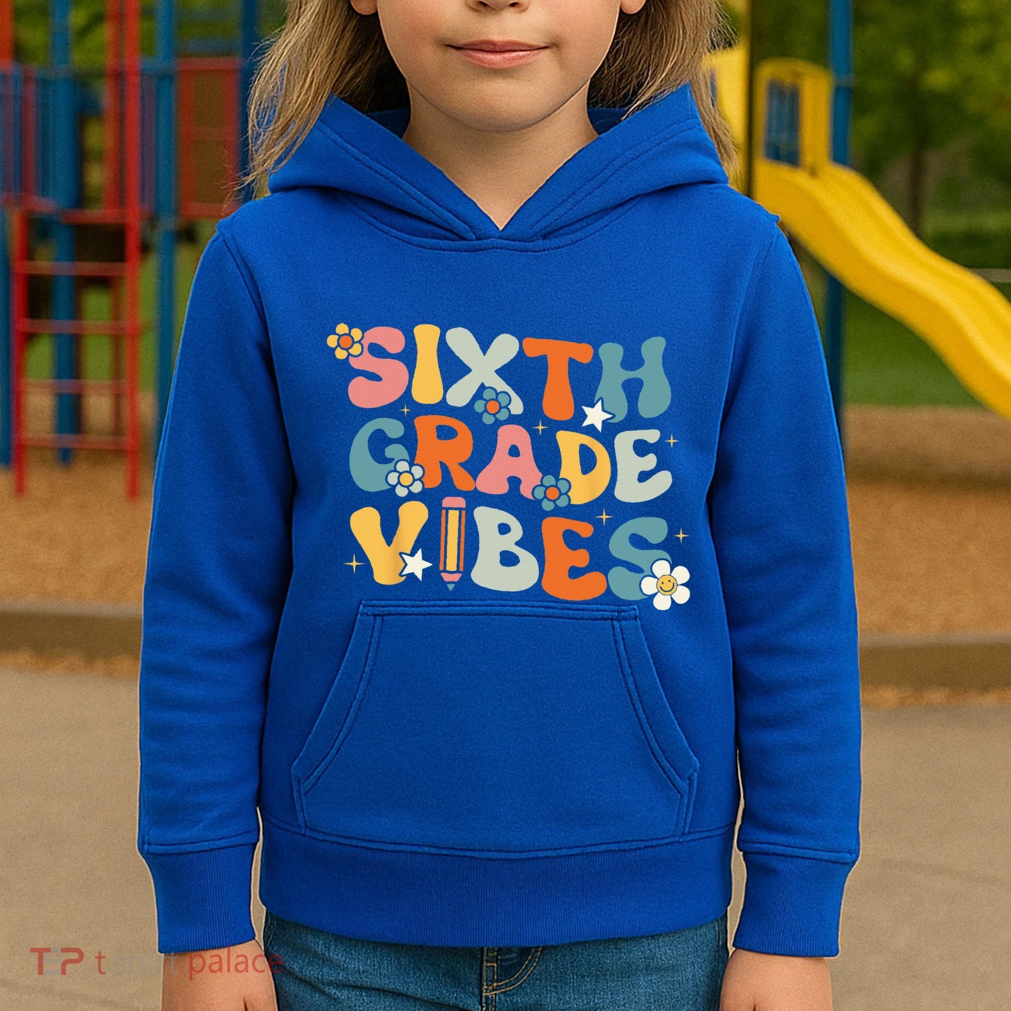 Sixth Grade Vibes Back To School Retro 6th Grade Teachers Kids Hoodie