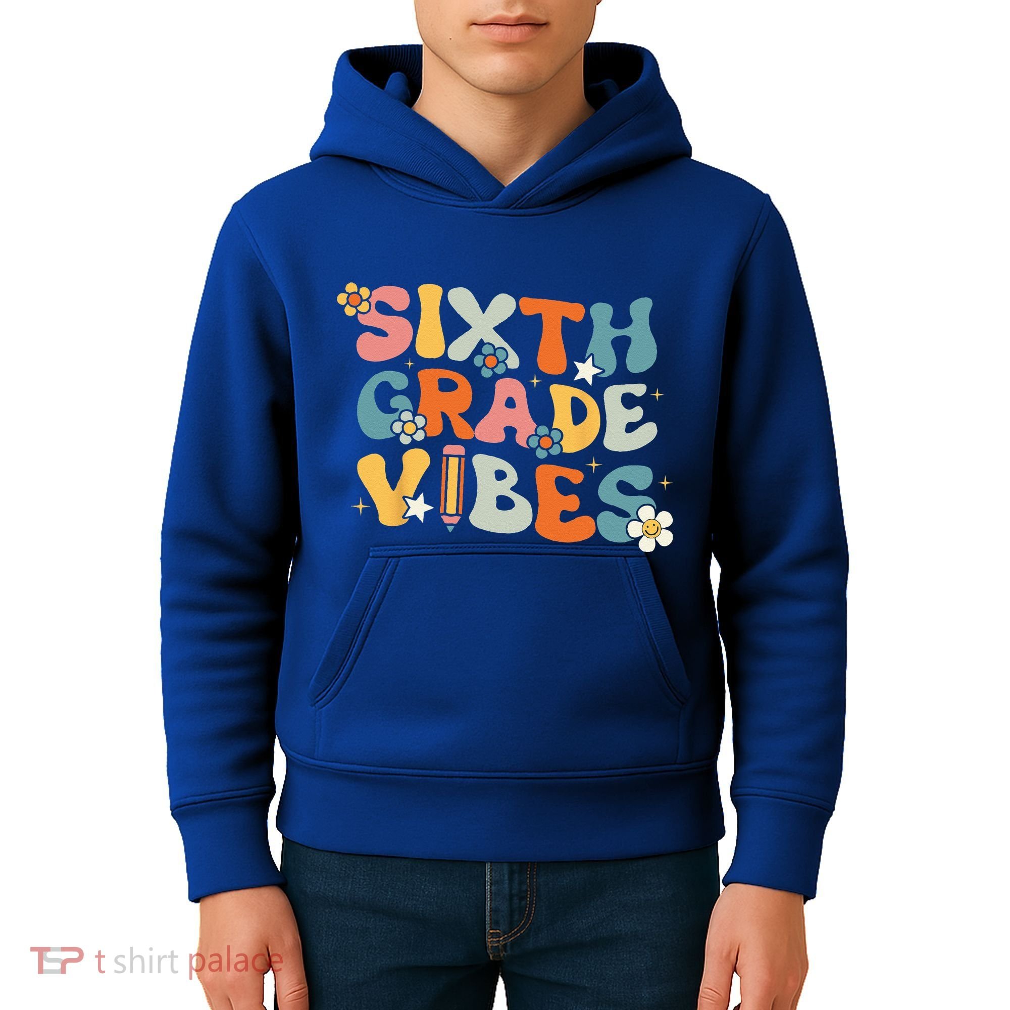 Sixth Grade Vibes Back To School Retro 6th Grade Teachers Kids Hoodie