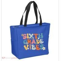 Sixth Grade Vibes Back To School Retro 6th Grade Teachers Tote Bag thumb 2