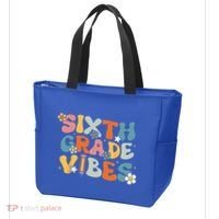 Sixth Grade Vibes Back To School Retro 6th Grade Teachers Tote Bag thumb 3